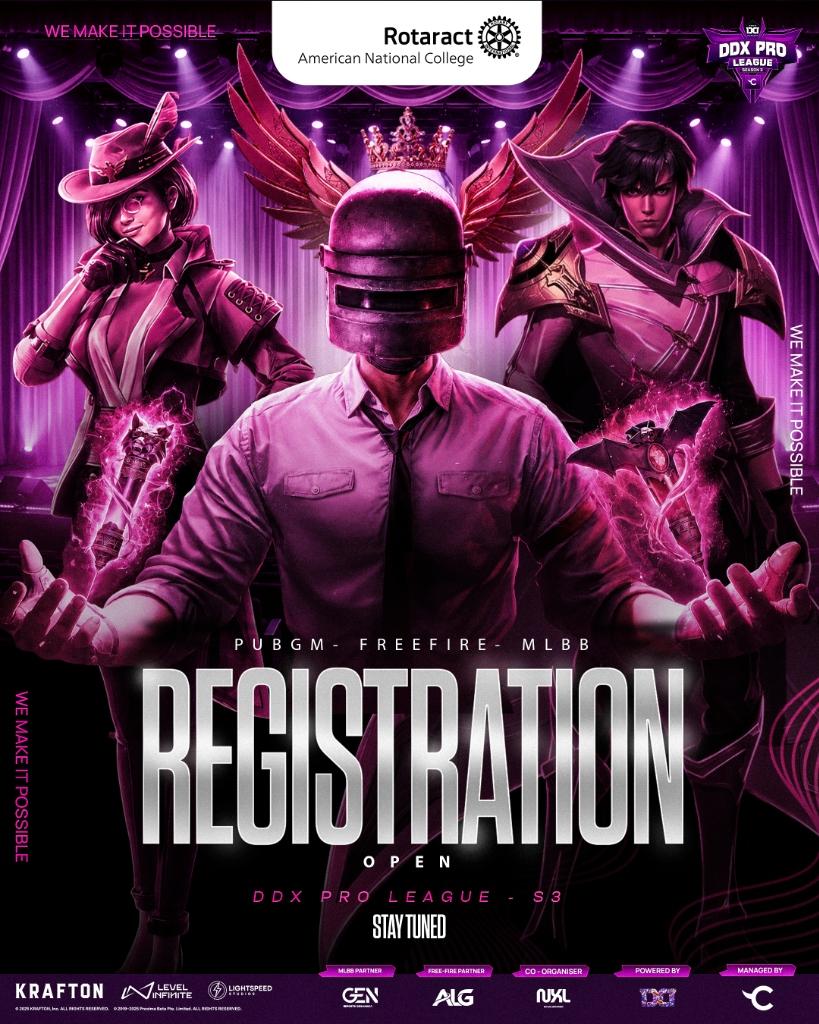 DDX Pro League Season 3 Main Registration Poster
